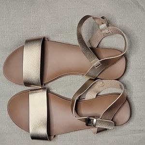 Re-listed rose gold sandals